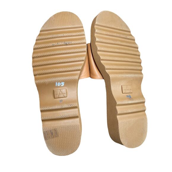 Aquatalia tan leather slide slippers size 10 - Picture 3 of 3